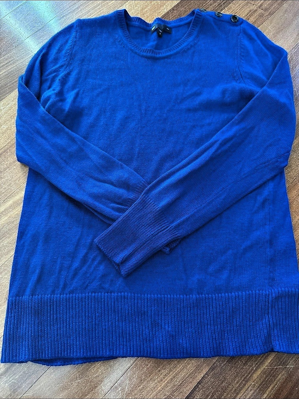 Gap Luxe Shoulder Button Sweater Blue Size Small like new